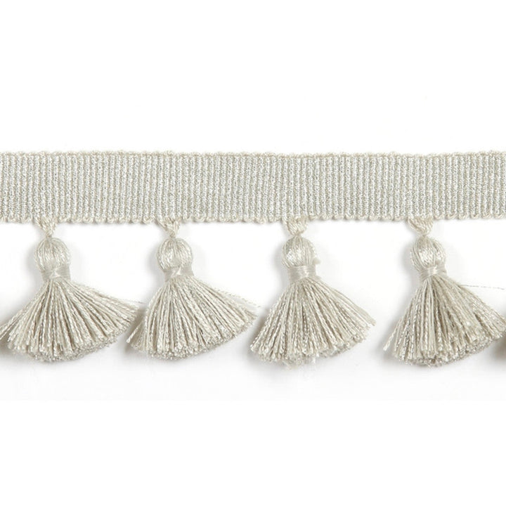 Hellenic Key Tassel Fringe Oyster by Europatex Designer Fabric Hellenic 47% Fibranne, 44% Cotton, 9% Polyester 1.75 inches - Swanky Fabrics -