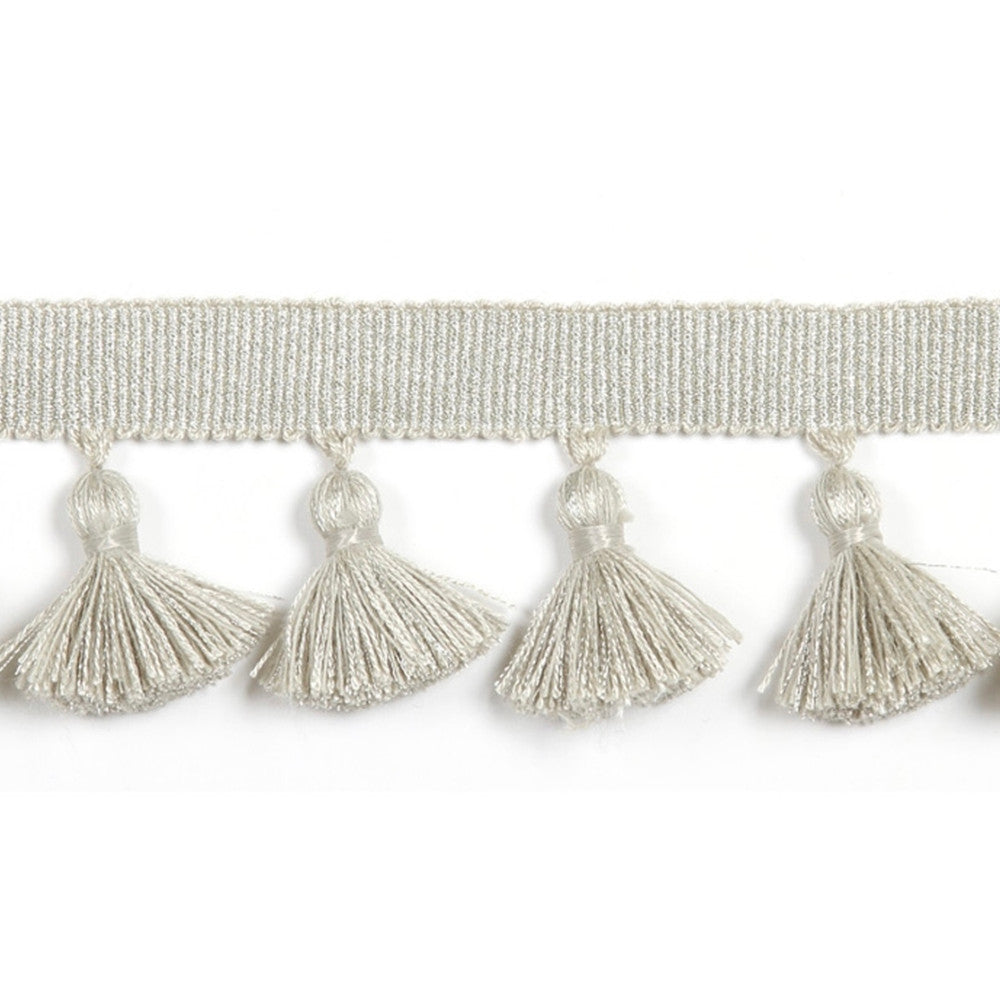Hellenic Key Tassel Fringe Oyster by Europatex Designer Fabric Hellenic 47% Fibranne, 44% Cotton, 9% Polyester 1.75 inches - Swanky Fabrics -