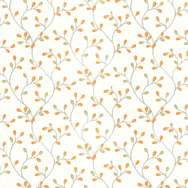 Eckley 1 Orange by Stout Designer Fabric RAINBOW LIBRARY TILE/SORBET 77%COT 13%SVI 10%POL %BEMB INDIA </p><p>Repeat: 15.25 50.75 in - Swanky Fabrics -