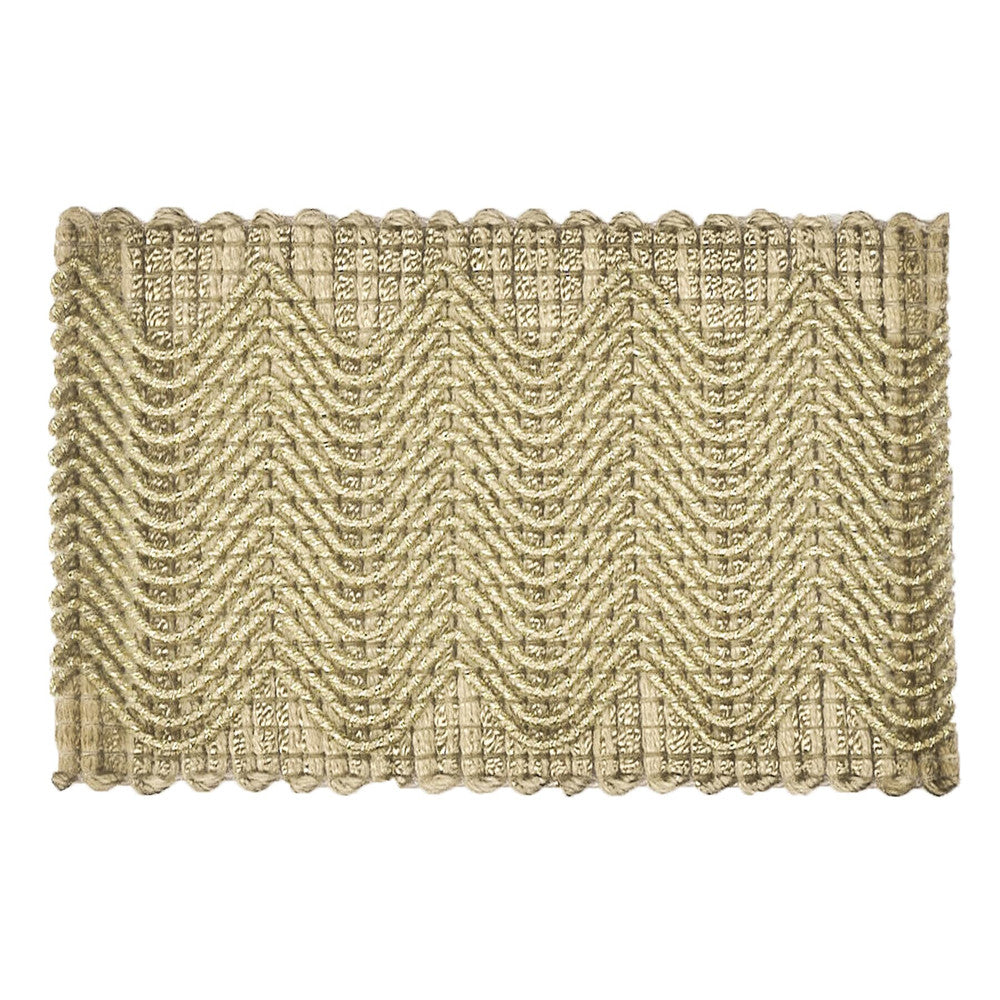 Eclectic 3 Mushroom by Stout Designer Trim MOONDUST TRIM 42%SVI 29%LIN 17%NYL 7%COT 5%MTL CHINA </p><p>Repeat: 0 2 in - Swanky Fabrics -