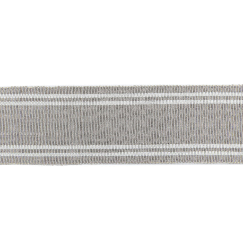 Renwick Braid Soft Grey by Threads Designer Trim GREAT STRIPES COTTON - 100% India - Horizontal: - and Vertical: - 1.97 - Swanky Fabrics -