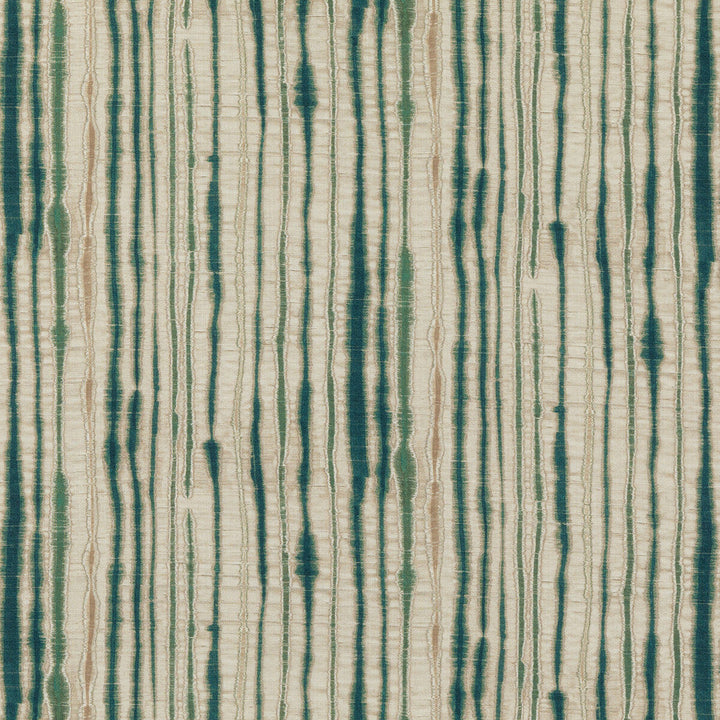 Linear Teal by Threads Designer Fabric NALA PRINTS LINEN - 100% Austria Horizontal: 29.55 and Vertical: 19.7 58.706 - Swanky Fabrics -