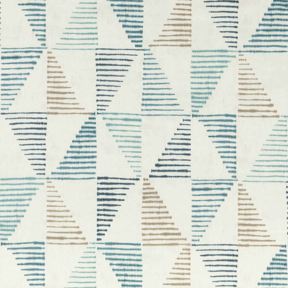 Kaya Indigo by Threads Designer Fabric NALA PRINTS LINEN - 100% Austria Horizontal: 28.762 and Vertical: 38.612 57.524 - Swanky Fabrics -