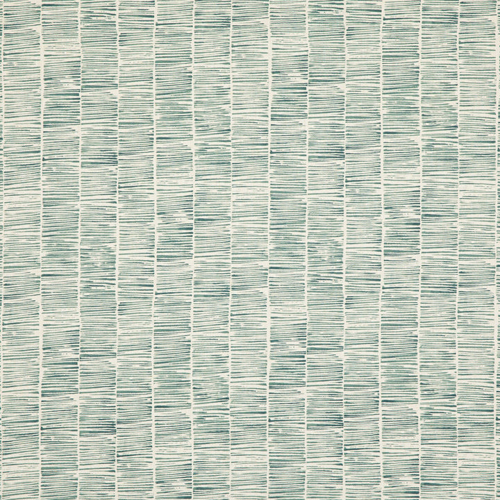 Etching Teal by Threads Designer Fabric NALA PRINTS COTTON - 90%;LINEN - 10% United Kingdom HEAVY Horizontal: 13.79 and Vertical: 16.154 54.372 - Swanky Fabrics -