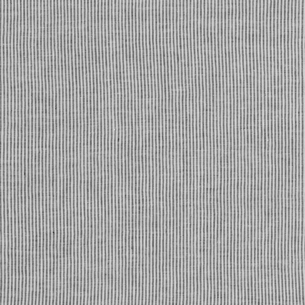 Nala Ticking Charcoal by Threads Designer Fabric NALA LINENS LINEN - 100% Italy Horizontal: and Vertical: 120.17 - Swanky Fabrics -