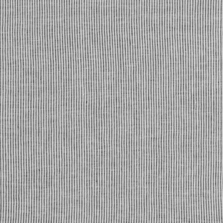 Nala Ticking Charcoal by Threads Designer Fabric NALA LINENS LINEN - 100% Italy Horizontal: and Vertical: 120.17 - Swanky Fabrics -