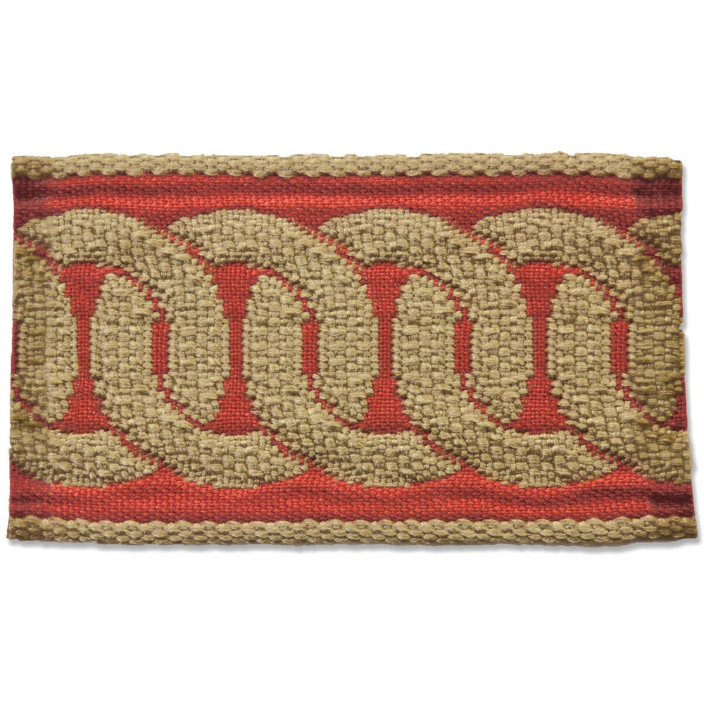 Edderton 5 Rouge by Stout Designer Trim New World Tapes & Borders 100% Spun Viscose FRANCE Horizontal: 1.5 and Vertical: 0 2 in - Swanky Fabrics -