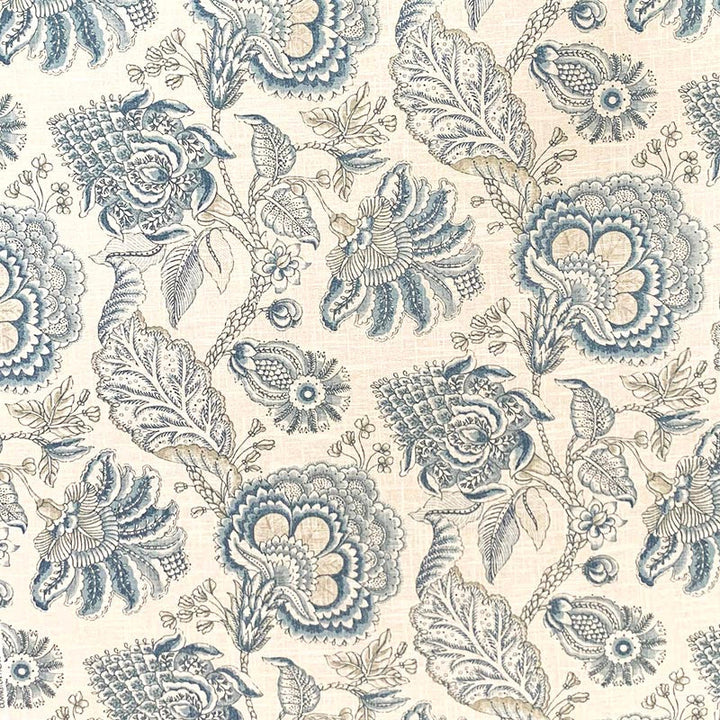 Edith Cornflower by Magnolia Designer Fabric - 55%Lin 45%Vis Korea 12000 Horizontal: 27.25 and Vertical: 24.13 55.25 - Swanky Fabrics -