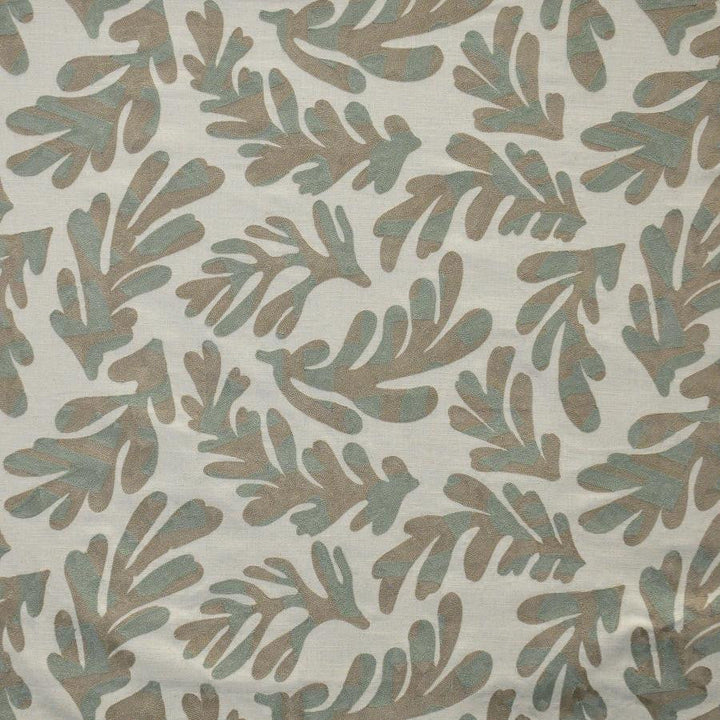 Elkhorn # 324 Celadon by Maxwell Designer Fabric Color Theory-Vol.Vii Jungle Room BASE: 36% COTTON
30% PES
17% VISCOSE
17% LINEN EMB: SPUN POLYESTER INDIA V-15.2" H-25.4" 56" - Swanky Fabrics -