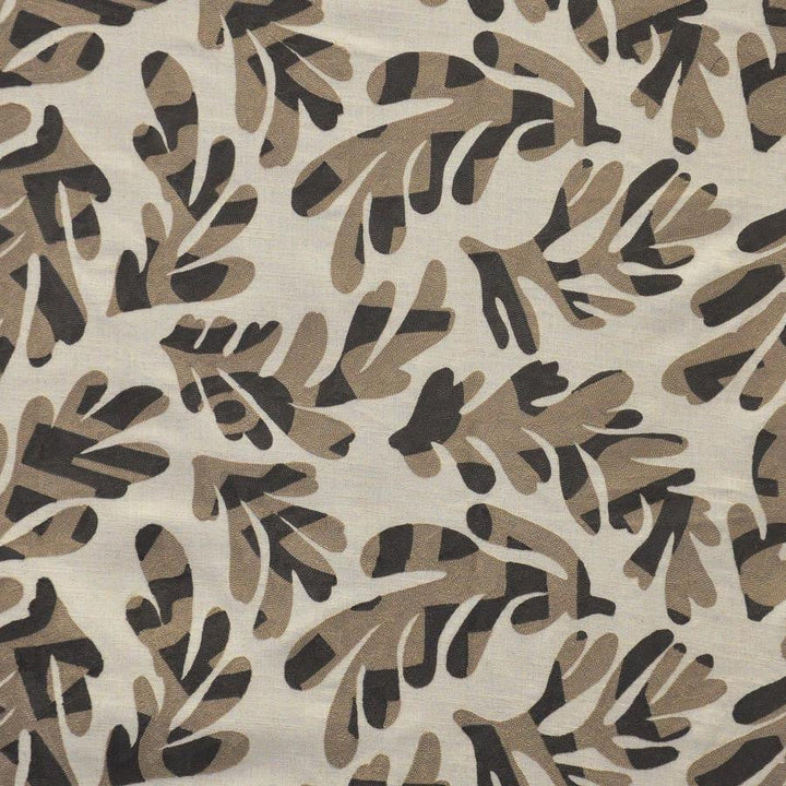 Elkhorn # 621 Sparrow by Maxwell Designer Fabric Color Theory-Vol.Vii Sandalwood BASE: 36% COTTON
30% PES
17% VISCOSE
17% LINEN EMB: SPUN POLYESTER INDIA V-15.2" H-25.4" 56" - Swanky Fabrics -