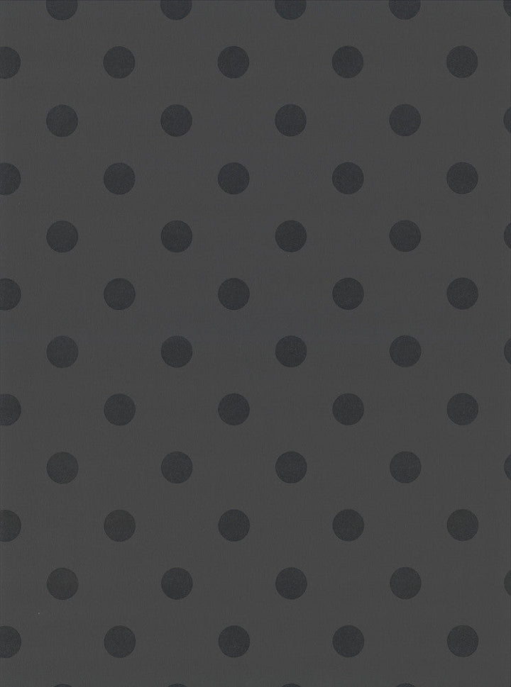 Debra Grey Matte Polka Dot Wallpaper by Lucky Day Designer Super Value Program Covers about 57.8 square feet 21-in by 33-ft long roll Unpasted 1.64 - Swanky Fabrics -