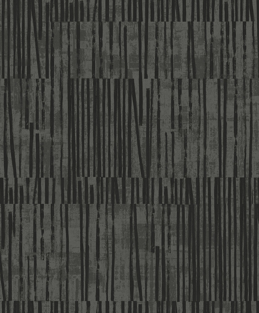 Serapha Lines Onyx EL20008 by Seabrook Designs Designer Wallpaper