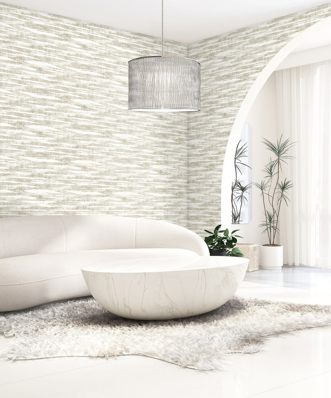 Nebulite Latte EL20305 by Seabrook Designs Designer Wallpaper
