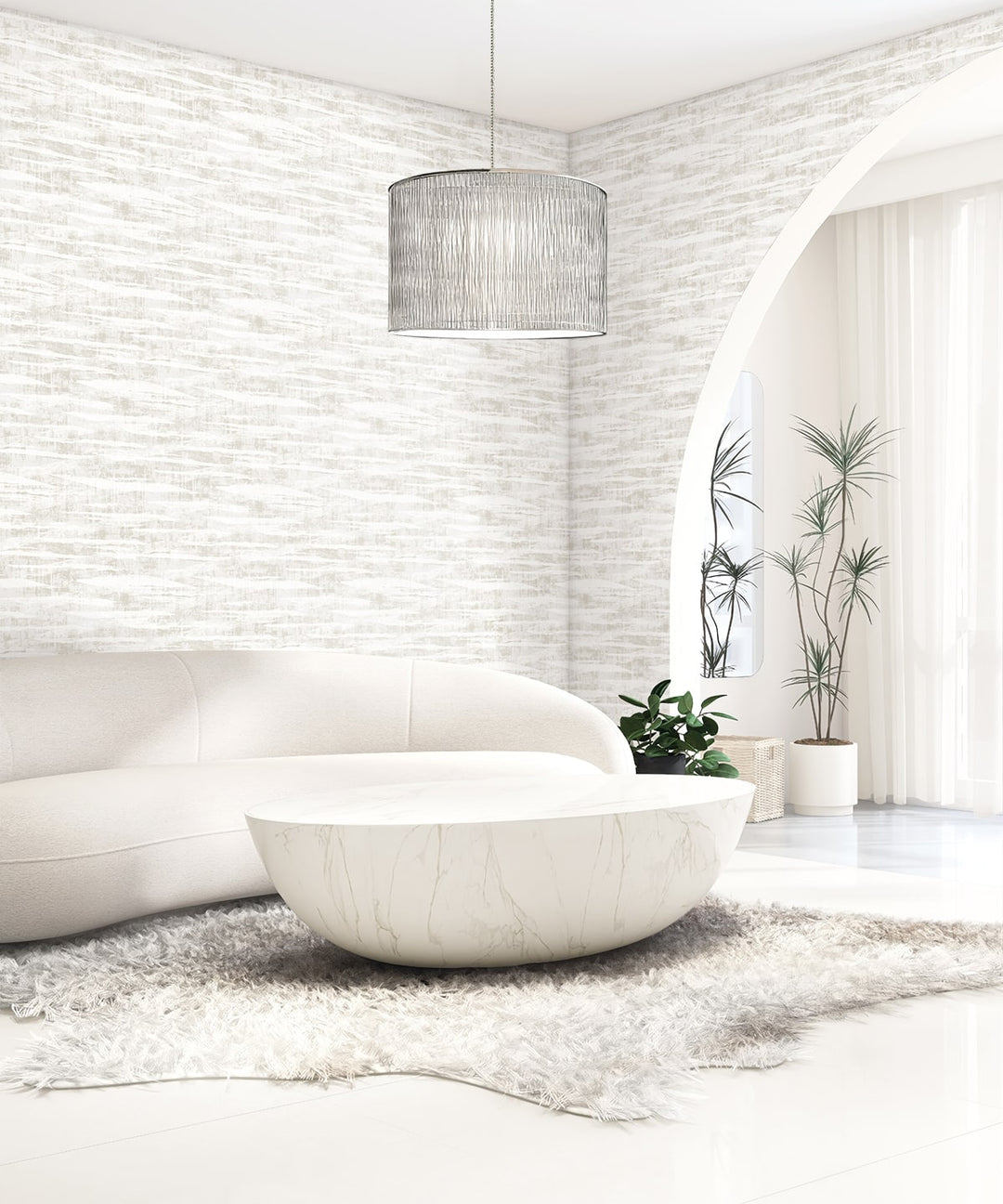 Nebulite Almond EL20308 by Seabrook Designs Designer Wallpaper