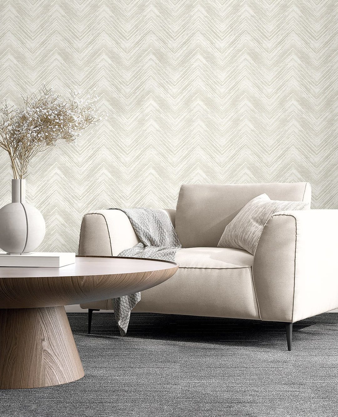 Elisiana Buttercream EL20407 by Seabrook Designs Designer Wallpaper