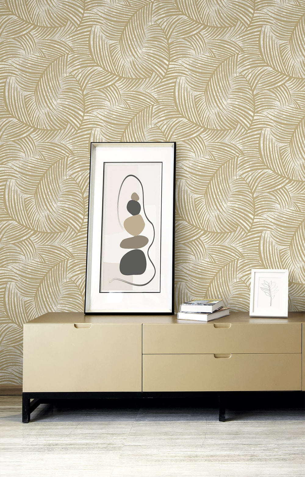 Zephyra Palms Toasted Almond EL20617 by Seabrook Designs Designer Wallpaper