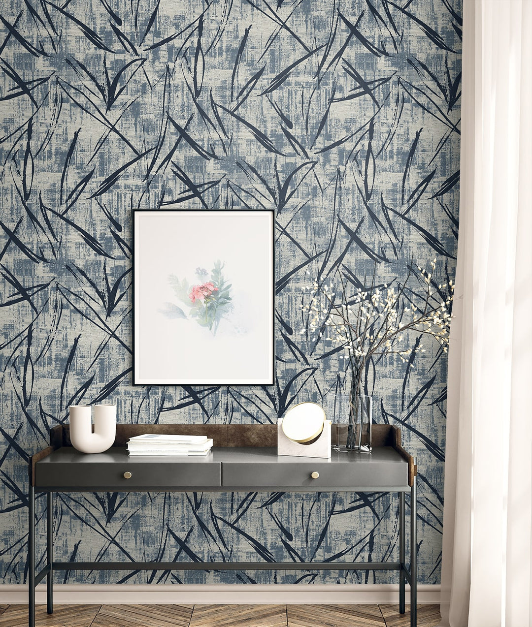 Luneth Aegean Blue EL20902 by Seabrook Designs Designer Wallpaper