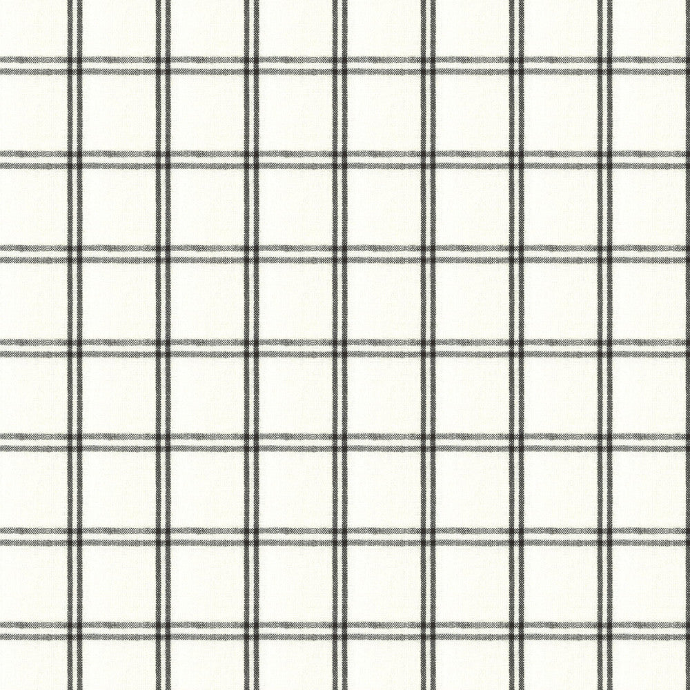 Embassy 1 Black/White by Stout Designer Fabric RAINBOW LIBRARY FOG/COAL 55%LIN 45%COT CHINA Horizontal: 3.500 and Vertical: 3.500 54 in - Swanky Fabrics -