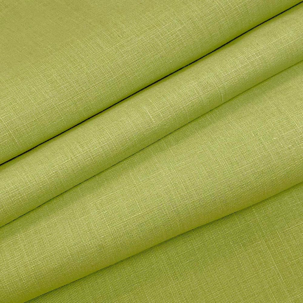 Emma Linen Apple Green by Magnolia Designer Fabric - 100 % Linen India 20000 Horizontal: 0 and Vertical: 0 54" - Swanky Fabrics -