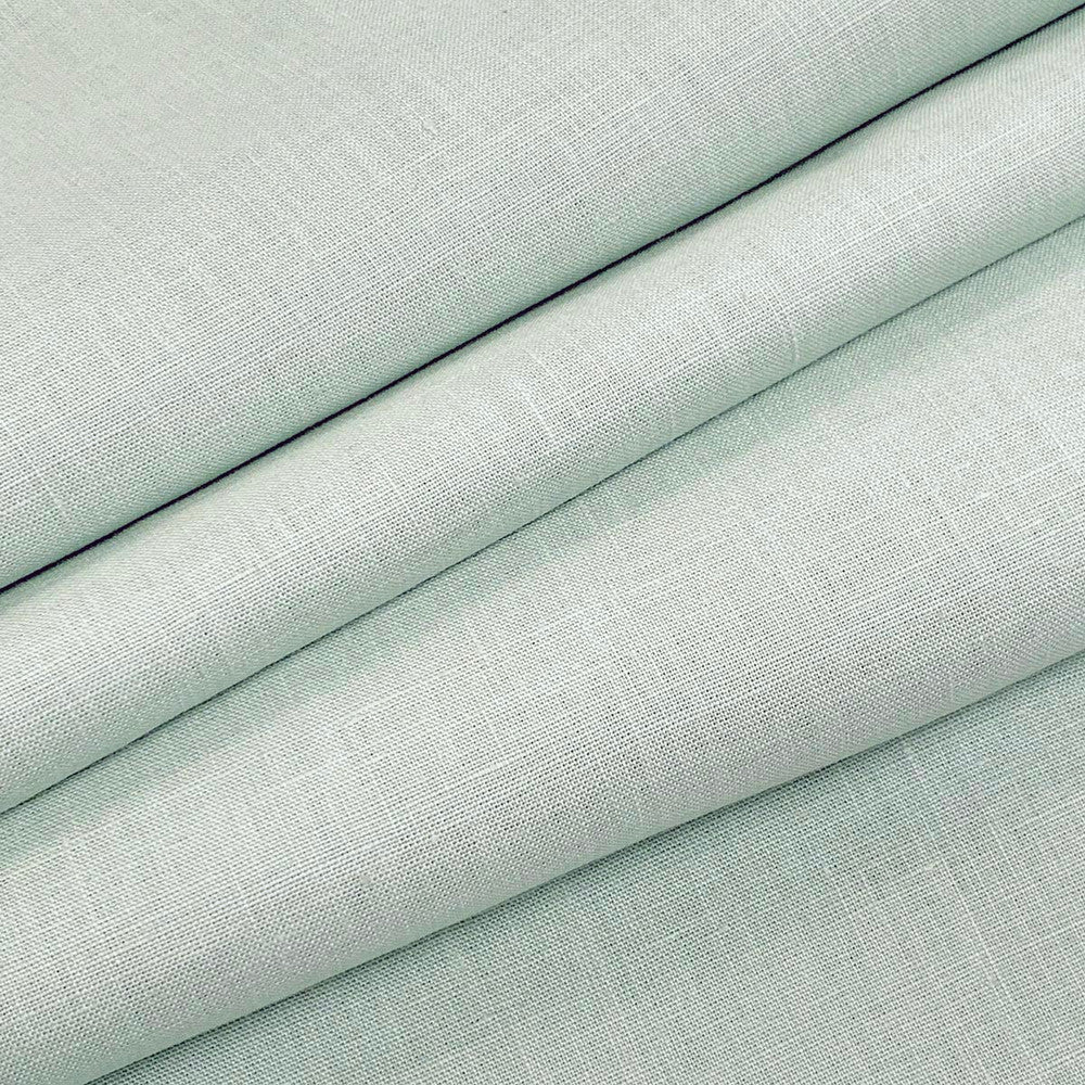Emma Linen Aqua by Magnolia Designer Fabric - 100 % Linen India 20000 Horizontal: 0 and Vertical: 0 54" - Swanky Fabrics -