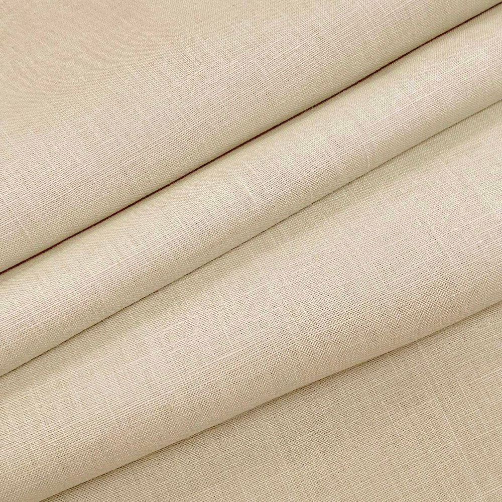 Emma Linen Bone by Magnolia Designer Fabric - 100 % Linen India 20000 Horizontal: 0 and Vertical: 0 54" - Swanky Fabrics -