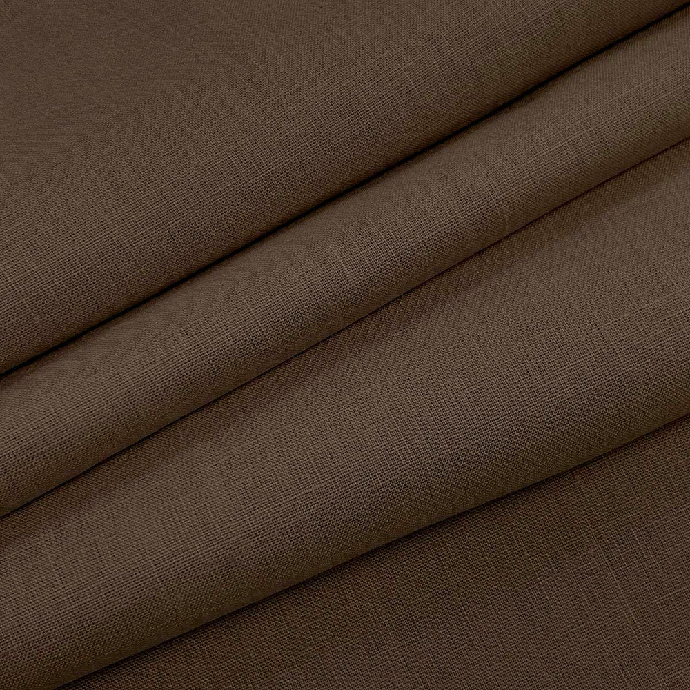 Emma Linen Brown by Magnolia Designer Fabric - 100 % Linen India 20000 Horizontal: 0 and Vertical: 0 54" - Swanky Fabrics -