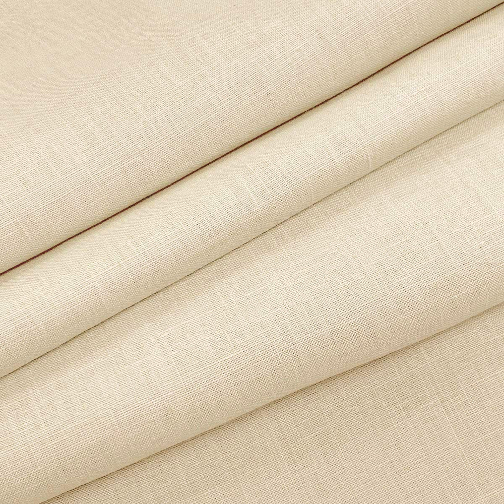 Emma Linen Eggshell by Magnolia Designer Fabric - 100 % Linen India 20000 Horizontal: 0 and Vertical: 0 54" - Swanky Fabrics -