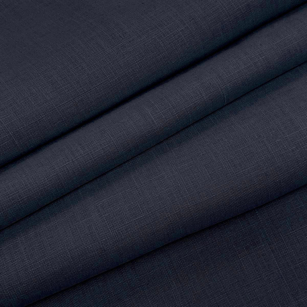 Emma Linen Indigo by Magnolia Designer Fabric - 100 % Linen India 20000 Horizontal: 0 and Vertical: 0 54" - Swanky Fabrics -
