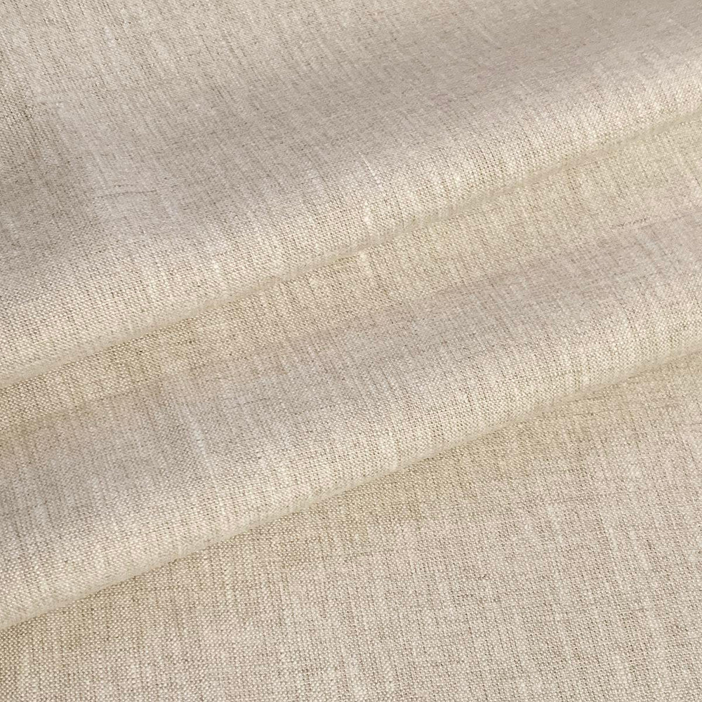 Emma Linen Oatmeal by Magnolia Designer Fabric - 100 % Linen India 20000 Horizontal: 0 and Vertical: 0 54" - Swanky Fabrics -