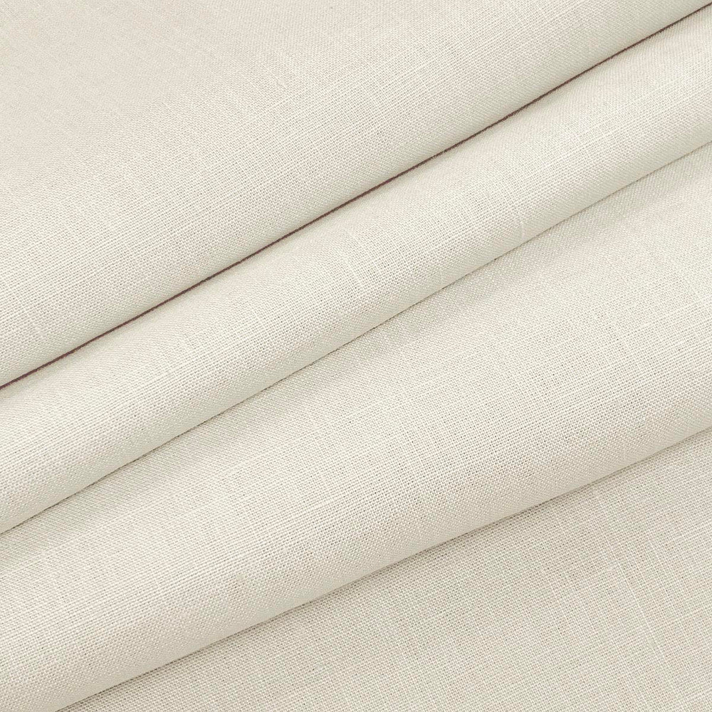 Emma Linen Pure White by Magnolia Designer Fabric - 100 % Linen India 20000 Horizontal: 0 and Vertical: 0 54" - Swanky Fabrics -