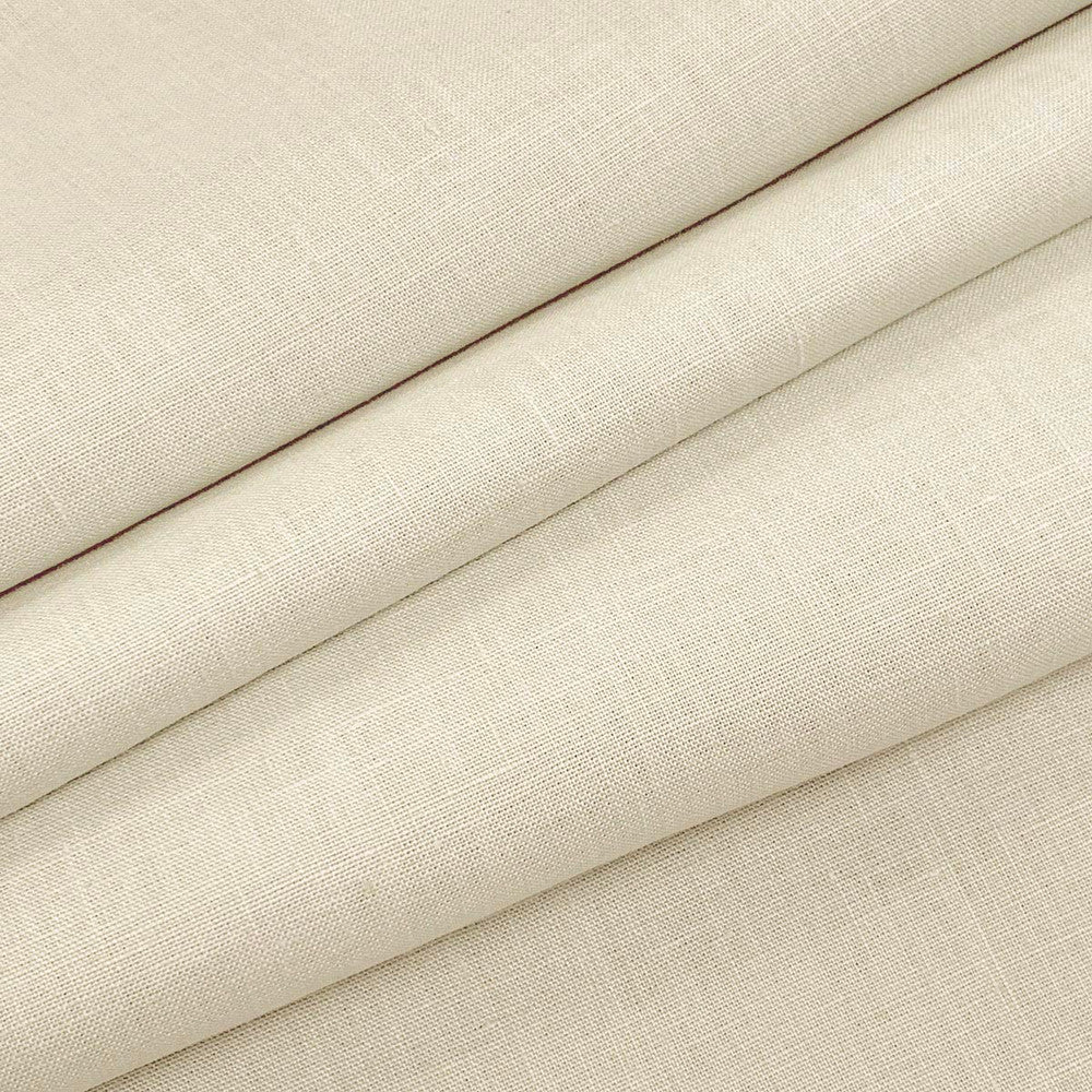 Emma Linen Snow by Magnolia Designer Fabric - 100 % Linen India 20000 Horizontal: 0 and Vertical: 0 54" - Swanky Fabrics -