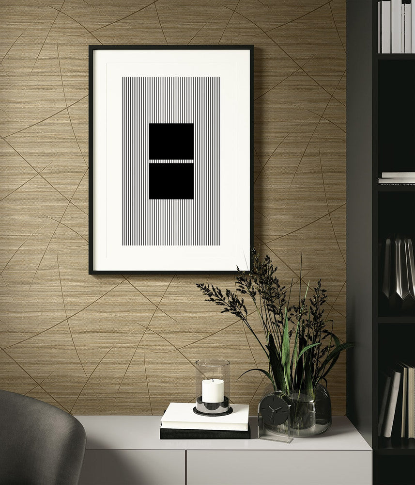 Bract Mocha EN40406 by Seabrook Designs Designer Wallpaper
