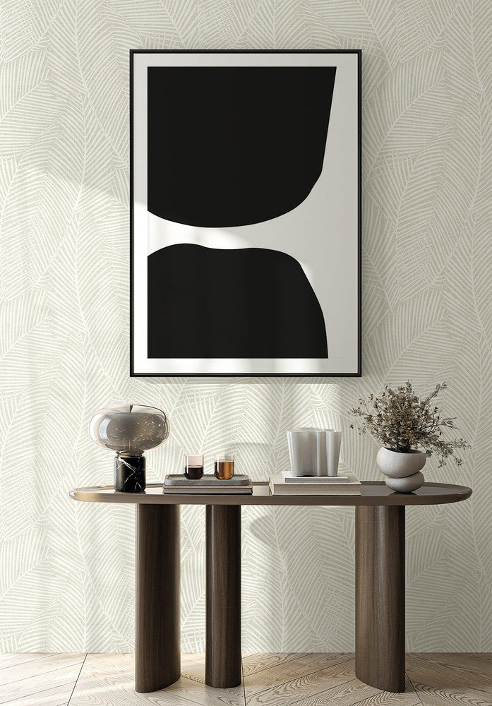 Pampas Palm Bleached Almond EN41005 by Seabrook Designs Designer Wallpaper