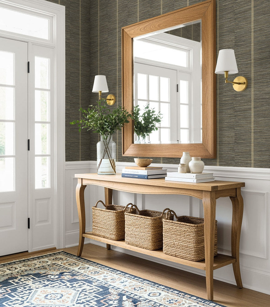 Raffine Mocha EN41100 by Seabrook Designs Designer Wallpaper