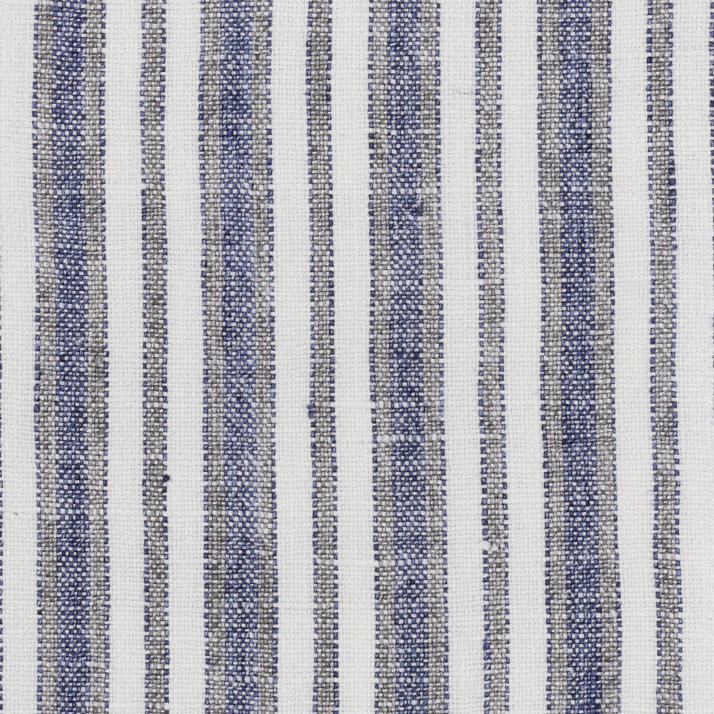 Encore 2 Baltic by Stout Designer Fabric JUST STRIPES DENIM/SLATE 100%COT INDIA Horizontal: 1.375 and Vertical: 0.000 54 in - Swanky Fabrics -