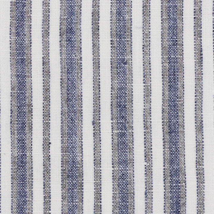 Encore 2 Baltic by Stout Designer Fabric JUST STRIPES DENIM/SLATE 100%COT INDIA Horizontal: 1.375 and Vertical: 0.000 54 in - Swanky Fabrics -