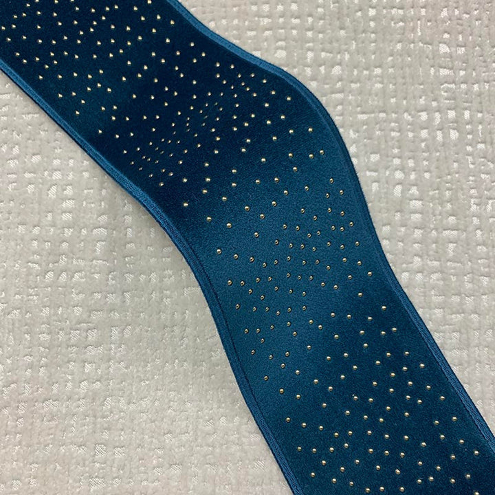 Estella Tape Kingfisher by Magnolia Designer Trim - 82Poly/11Ray/7Met China Horizontal: and Vertical: 3.15 - Swanky Fabrics -