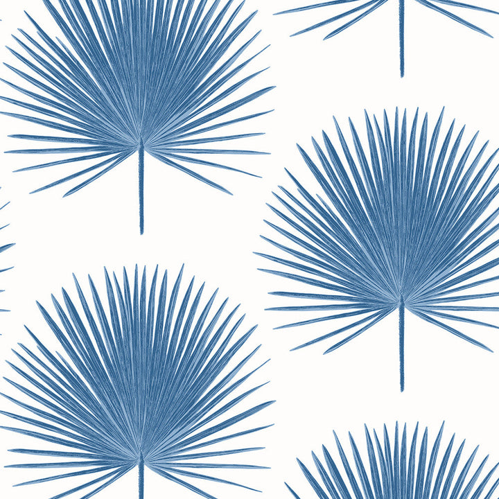 Palm Fronds Coastal Blue ET10602 by Etten Studios Designer Wallpaper