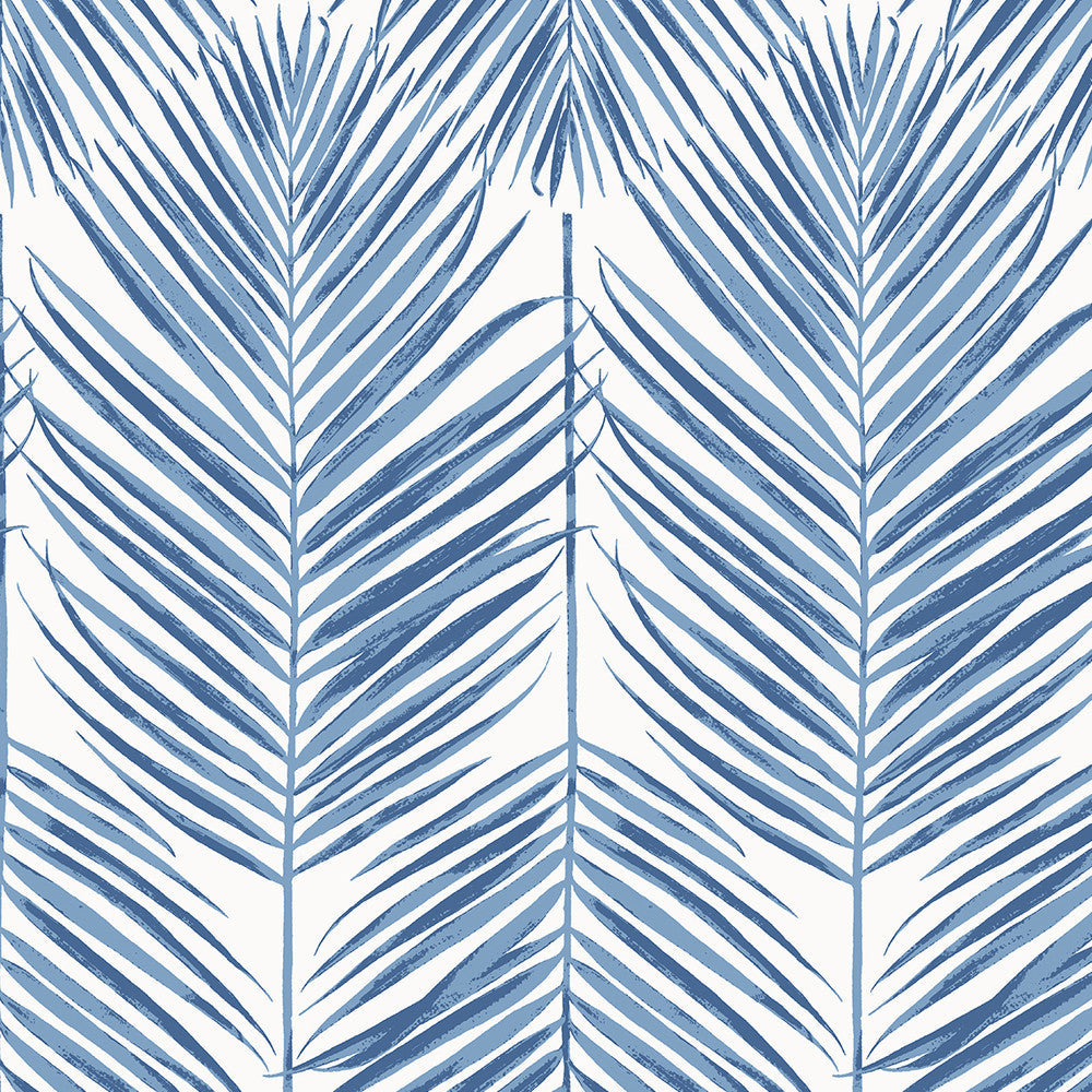 Marina Palm Coastal Blue ET10722 by Etten Studios Designer Wallpaper