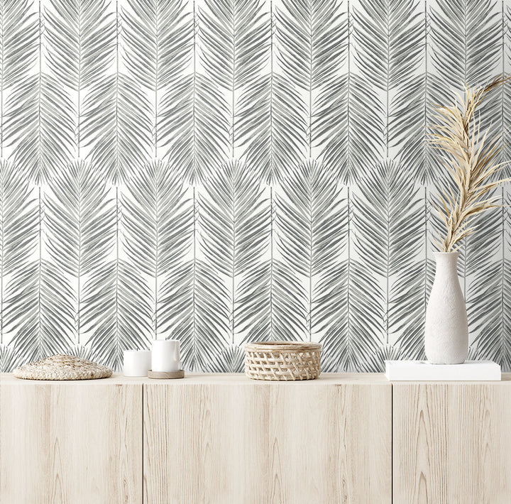 Marina Palm Daydream Grey ET10730 by Etten Studios Designer Wallpaper