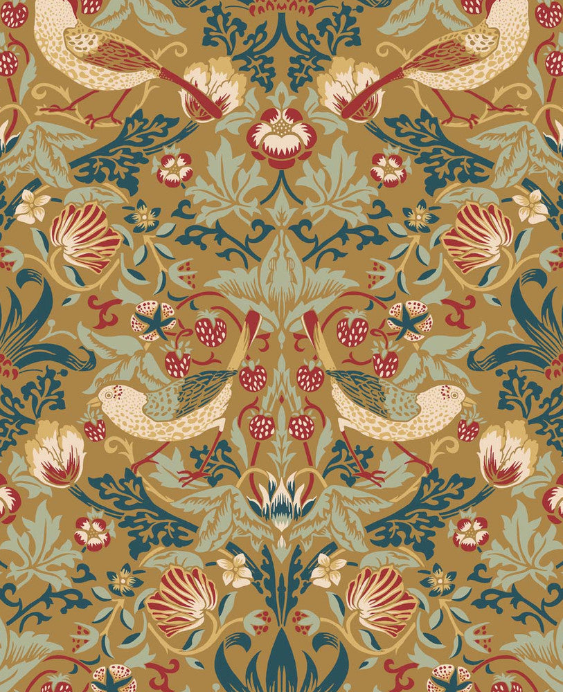 Fragaria Garden Ochre ET11205 by Etten Studios Designer Wallpaper