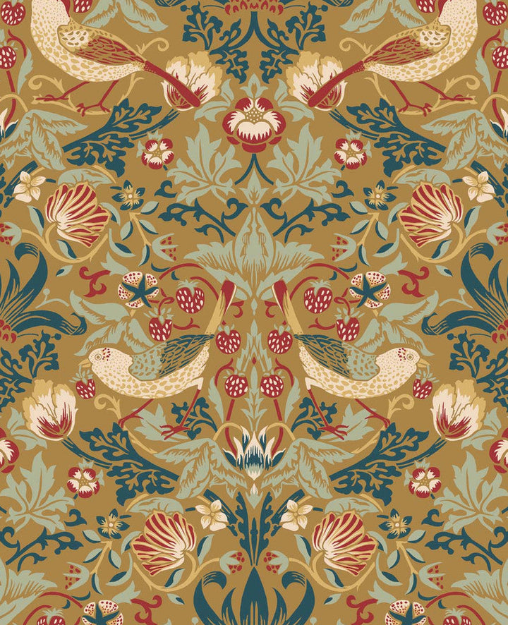 Fragaria Garden Ochre ET11205 by Etten Studios Designer Wallpaper