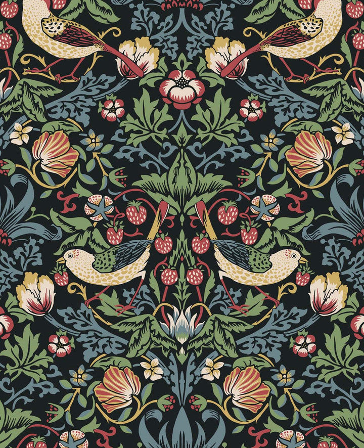 Fragaria Garden Ebony ET11210 by Etten Studios Designer Wallpaper