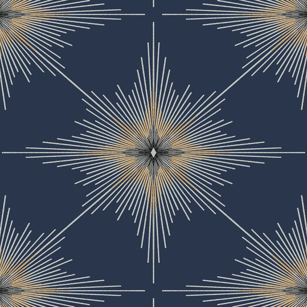 North Star Navy Blue ET11402 by Etten Studios Designer Wallpaper