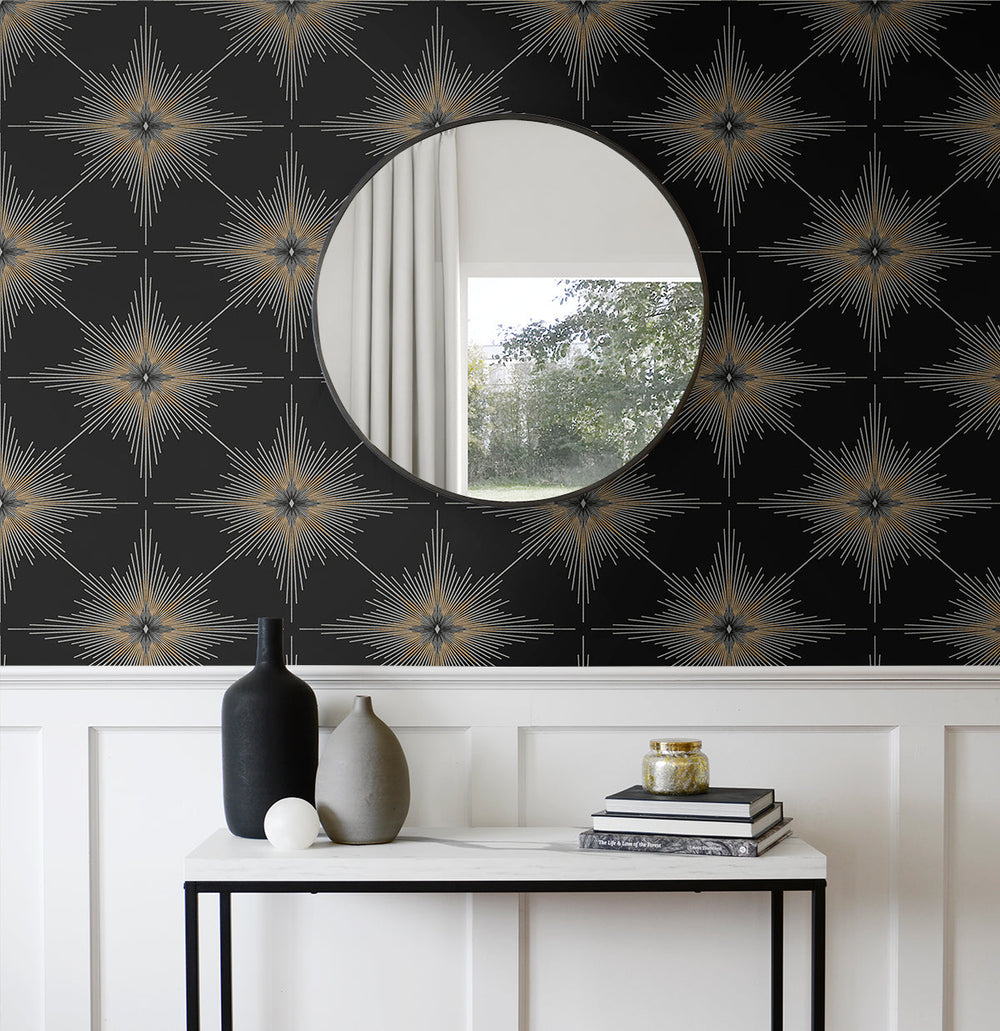 North Star Ebony ET11410 by Etten Studios Designer Wallpaper