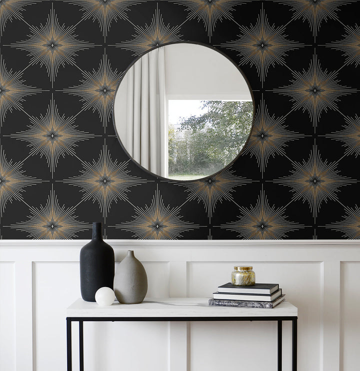 North Star Ebony ET11410 by Etten Studios Designer Wallpaper