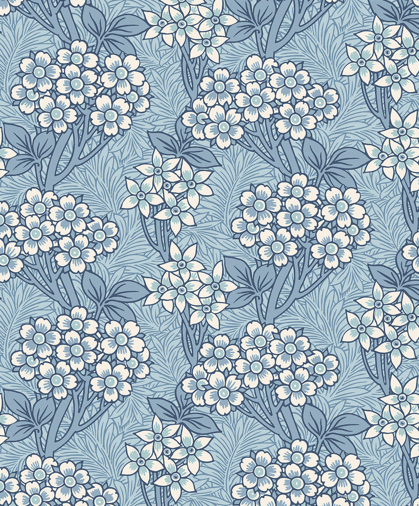 Floral Vine Sky Blue ET12022 by Etten Studios Designer Wallpaper