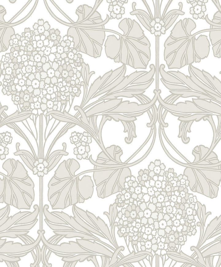 Floral Hydrangea Pale Oak & Pearl ET12106 by Etten Studios Designer Wallpaper