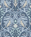 Etten Studios Wallpaper Bird Scroll Denim & Blue Mist ET12202