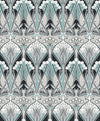Etten Studios Wallpaper Dragonfly Damask Ebony & Aqua ET12404